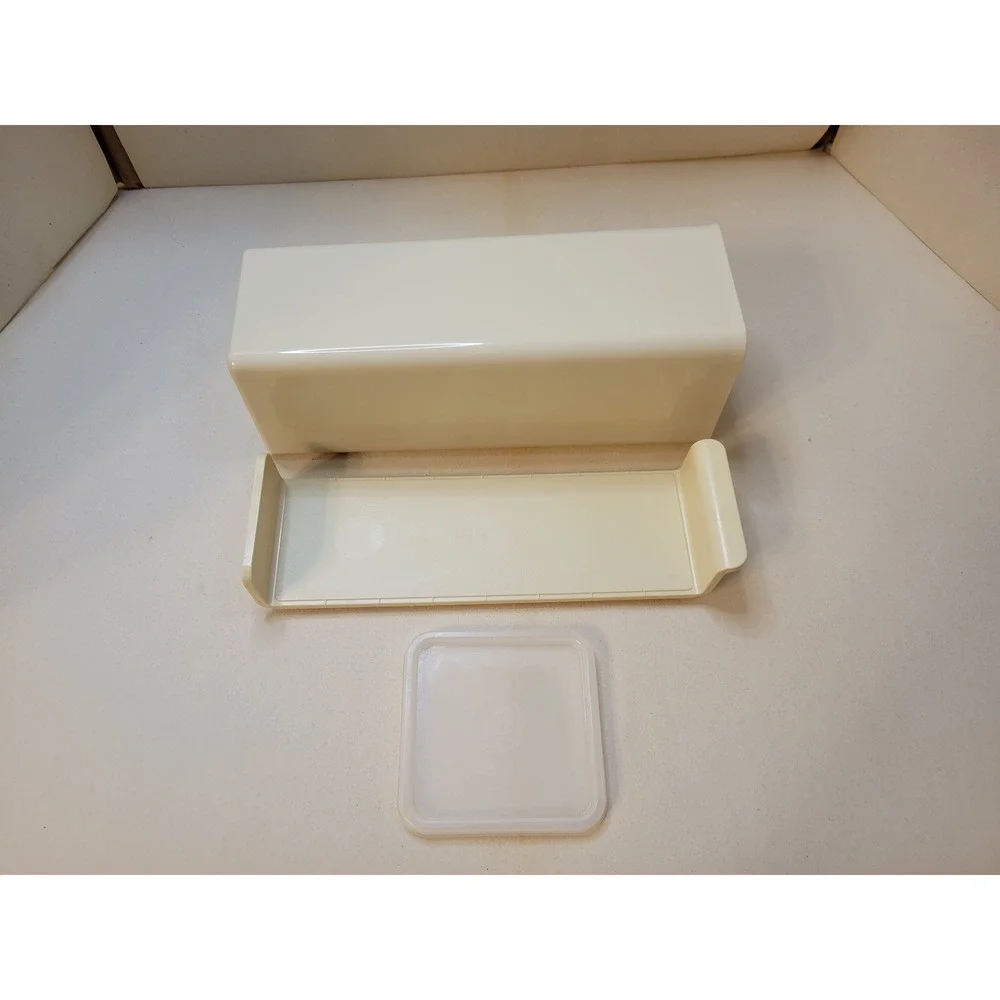 Vintage Tupperware Velveeta Cheese Keeper Almond Cream 1696-3 with Tray and Lid